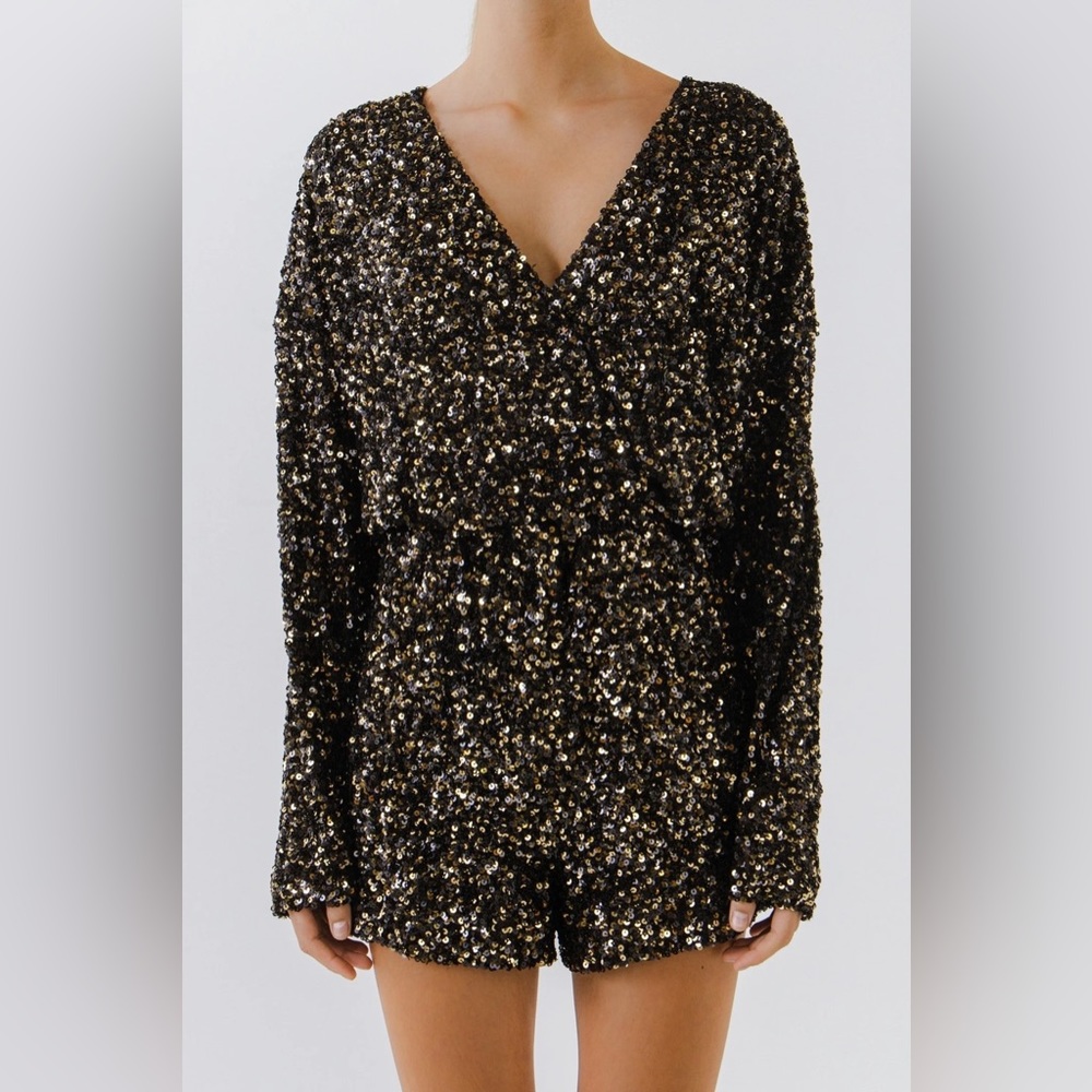 Endless Rose Sequin Romper